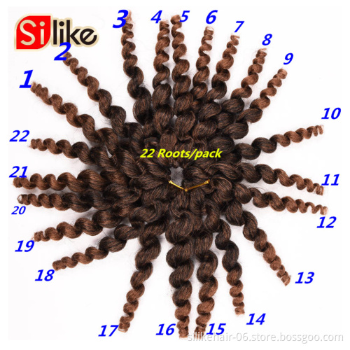 Jumpy Wand Curl Jamaican Bounce bug  bundles 8'' 22strands Synthetic spring Braiding Hair Extension Crochet twist HairFor Woman